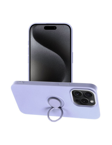 Coque SILICONE RING pour IPHONE 15 PRO MAX violet