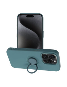 Coque SILICONE RING pour IPHONE 15 PRO vert