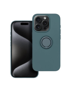 Coque SILICONE RING pour IPHONE 15 PRO vert 2