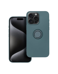 Coque SILICONE RING pour IPHONE 15 PRO MAX vert 2