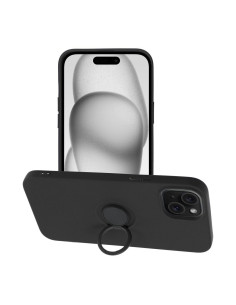 Coque SILICONE RING pour IPHONE 15 PLUS noir