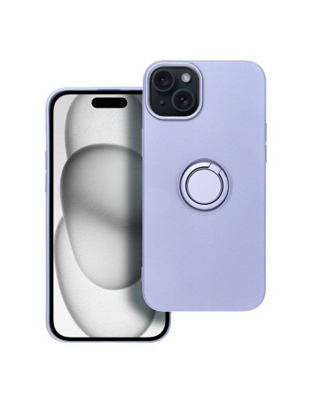 Coque SILICONE RING pour IPHONE 15 PLUS violet
