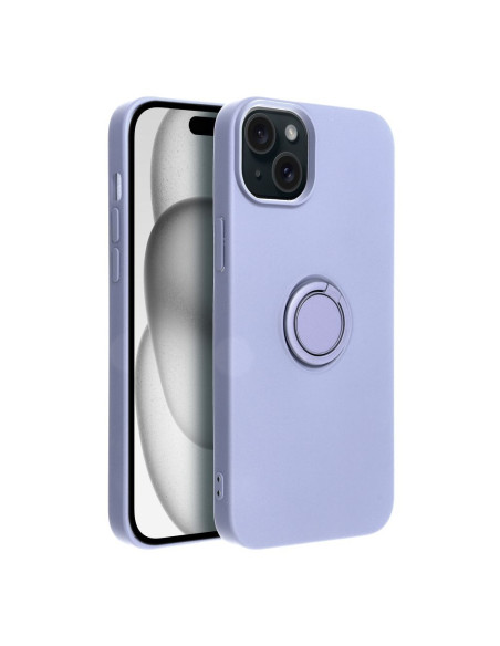 Coque SILICONE RING pour IPHONE 15 PLUS violet