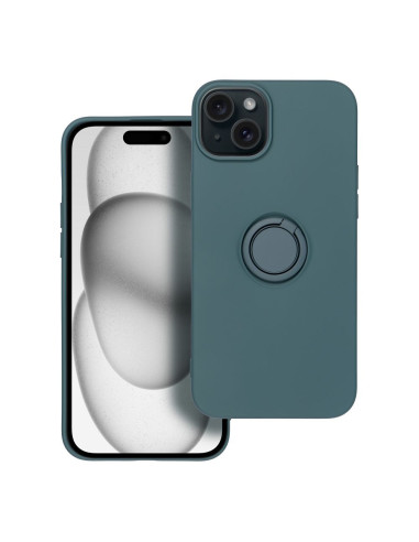 Coque SILICONE RING pour IPHONE 15 PLUS vert