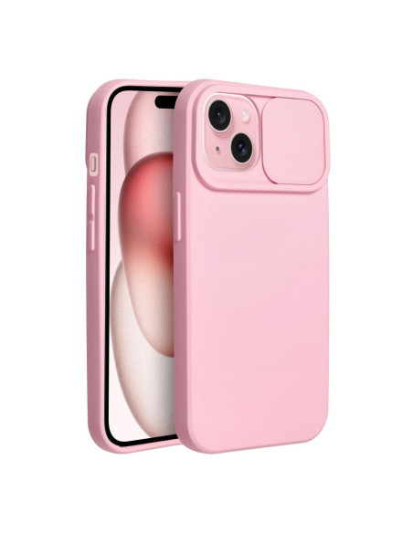 Coque SLIDE pour IPHONE 15 rose clair