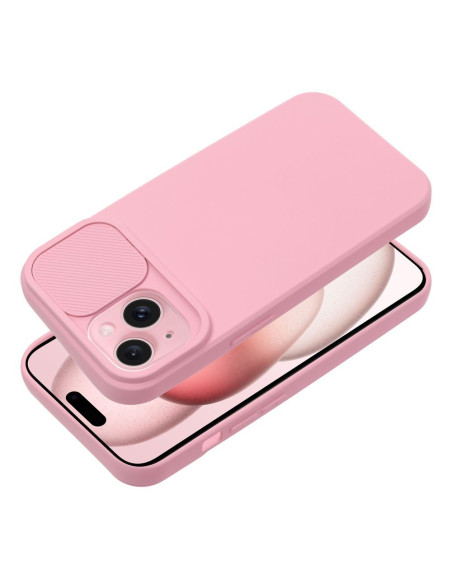 Coque SLIDE pour IPHONE 15 rose clair