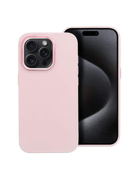 Coque FRAME pour IPHONE 15 Pro rose poudré