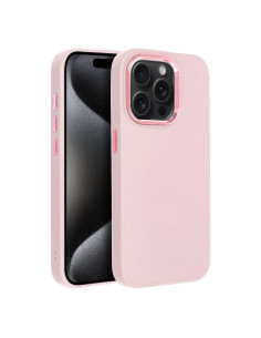 Coque FRAME pour IPHONE 15 Pro rose poudré 2