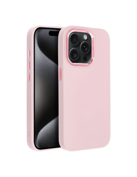 Coque FRAME pour IPHONE 15 Pro rose poudré