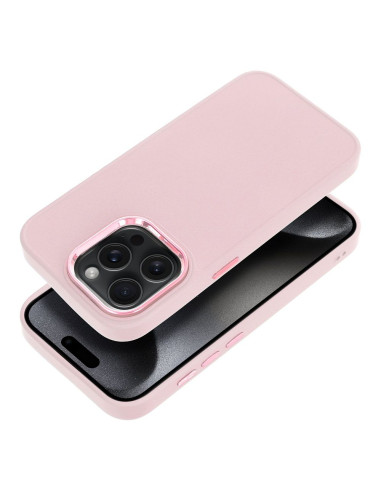 Coque FRAME pour IPHONE 15 Pro rose poudré
