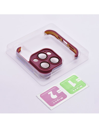 Coque MINI BUMPERS avec protection de l'îlot de la caméra pour IPHONE 15 Plus cerise