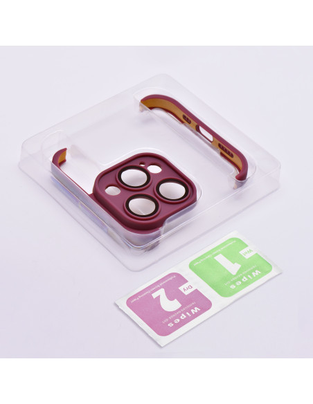 Coque MINI BUMPERS avec protection de l'îlot de la caméra pour IPHONE 15 Plus cerise