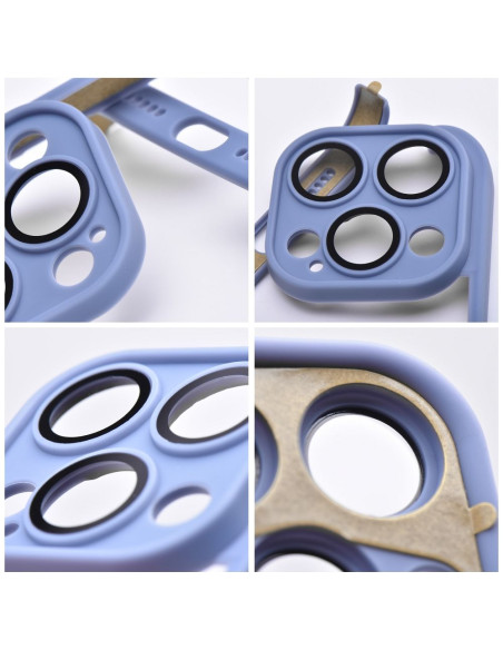 Coque MINI BUMPERS avec protection de l'îlot de la caméra pour IPHONE 15 Plus bleu
