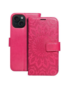 Etui MEZZO Book pour IPHONE 15 mandala vert