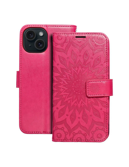 Etui MEZZO Book pour IPHONE 15 mandala vert