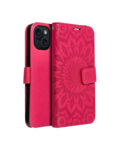 Etui MEZZO Book pour IPHONE 15 mandala vert 2