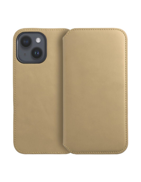Etui double pour IPHONE 15 doré