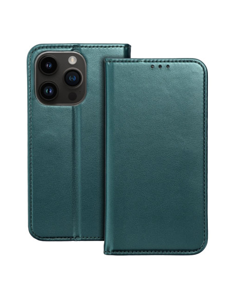 Etui Smart Magneto pour IPHONE 15 PLUS vert foncé