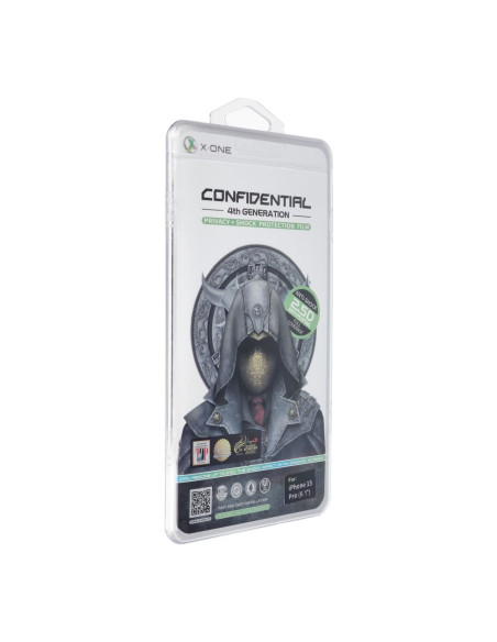 Verre trempé X-ONE Extreme Shock Eliminator 4th gen. Privacy - iPhone 15 Pro