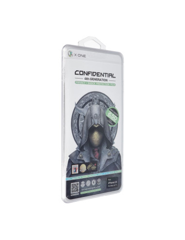 Verre trempé X-ONE Extreme Shock Eliminator 4th gen. Privacy - iPhone 15 Pro Max