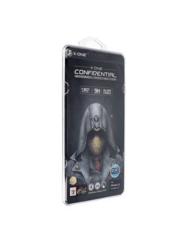 Verre trempé X-ONE Full Cover Extra Strong Privacy - APP IPHO 15 Pro Max (full glue) NOIR