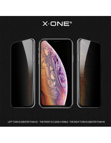 Verre trempé X-ONE Full Cover Extra Strong Privacy - APP IPHO 15 Pro Max (full glue) NOIR