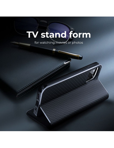 Etui LUNA Carbon pour IPHONE 15 Pro noir