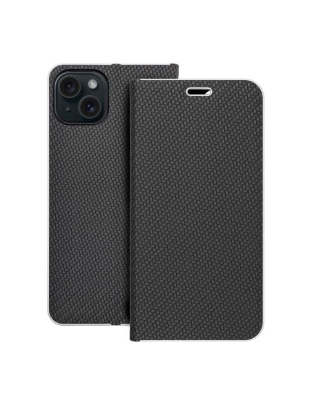 Etui LUNA Carbon pour IPHONE 15 Plus noir