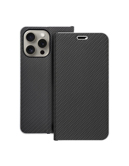 Etui LUNA Carbon pour IPHONE 15 Pro Max noir