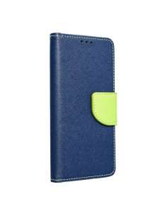 Etui pour IPHONE 15 PRO MAX bleu marine / vert lime