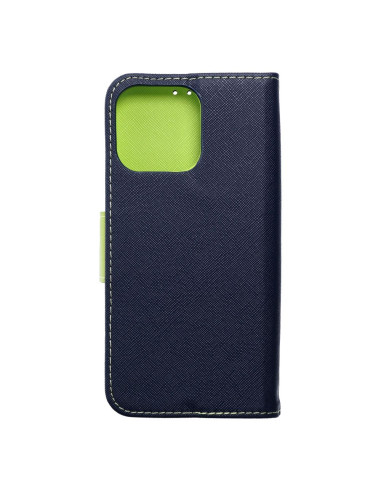 Etui pour IPHONE 15 PRO MAX bleu marine / vert lime