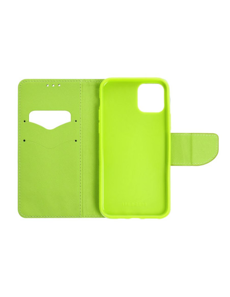 Etui pour IPHONE 15 PRO MAX bleu marine / vert lime
