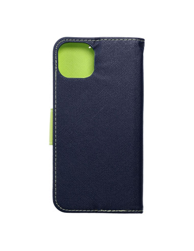 Étui pour IPHONE 15 PLUS bleu marine / vert lime