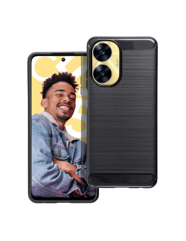 COQUE FORCELL - CARBON pour REALME C55 NOIR