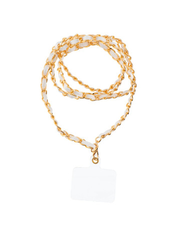 Pendentif PHONE PASSAGE / longueur du cordon 116cm (58cm dans la boucle) / autour du cou - blanc