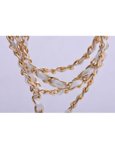 Pendentif PHONE PASSAGE / longueur du cordon 116cm (58cm dans la boucle) / autour du cou - blanc
