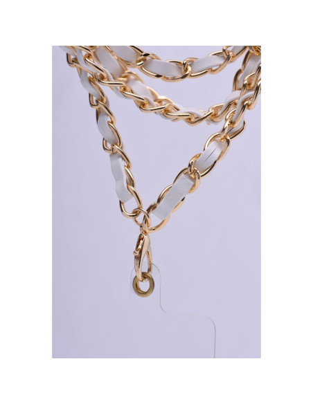 Pendentif PHONE PASSAGE / longueur du cordon 116cm (58cm dans la boucle) / autour du cou - blanc
