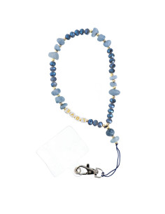 Pendentif LOVE pour téléphone / longueur du cordon 44cm (22cm dans la boucle) / bracelet - bleu