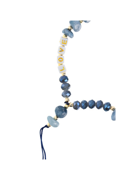 Pendentif LOVE pour téléphone / longueur du cordon 44cm (22cm dans la boucle) / bracelet - bleu