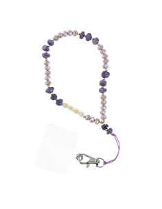 Pendentif LOVE pour téléphone / longueur du cordon 44cm (22cm en boucle) / bracelet - violet