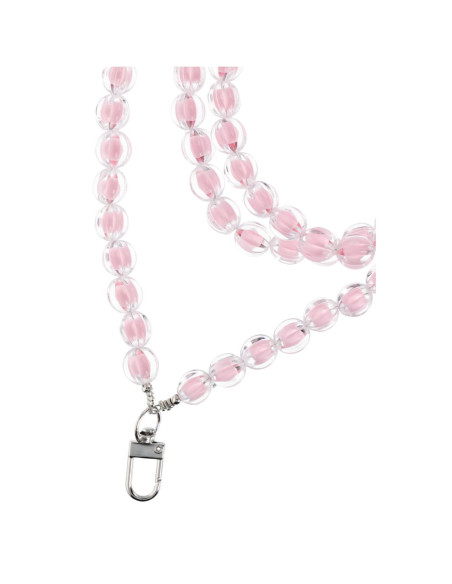 Pendentif COLORFUL pour téléphone / longueur du cordon 120cm (60cm en boucle) / autour du cou - rose