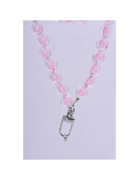 Pendentif COLORFUL pour téléphone / longueur du cordon 120cm (60cm en boucle) / autour du cou - rose