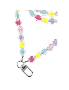 Pendentif COLORFUL pour téléphone / longueur du cordon 120cm (60cm en boucle) / autour du cou - mutlicolor