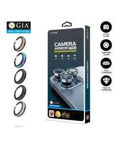 Verre trempé X-ONE pour objectif de caméra Camera Armor Pro - pour iPhone 15/15 Plus 2