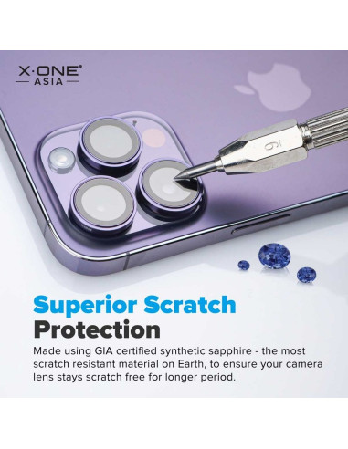 Verre trempé X-ONE pour objectif de caméra Camera Armor Pro - pour iPhone 15/15 Plus