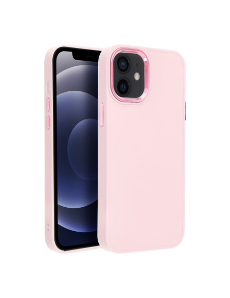 Coque FRAME pour IPHONE 12 Mini rose poudré