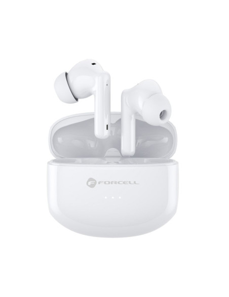 FORCELL F-AUDIO Écouteurs stéréo sans fil / bluetooth TWS CLEAR Sound blanc