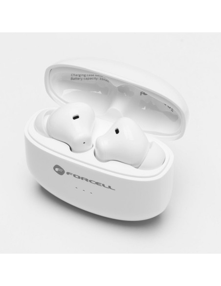 FORCELL F-AUDIO Écouteurs stéréo sans fil / bluetooth TWS CLEAR Sound blanc