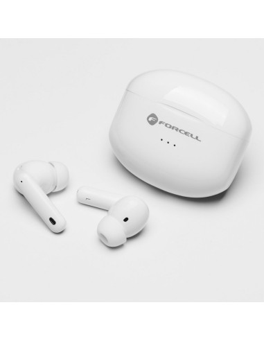 FORCELL F-AUDIO Écouteurs stéréo sans fil / bluetooth TWS CLEAR Sound blanc