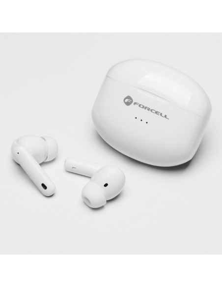 FORCELL F-AUDIO Écouteurs stéréo sans fil / bluetooth TWS CLEAR Sound blanc